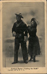 Cowboy Series-- "Calling The Bluff" Postcard