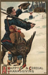 A Happy & Cordial Thanksgiving (Turkey Hunting) Postcard