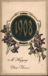 1908 A Happy New Year Postcard