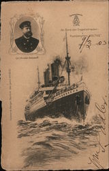 An Bord des Doppelschrauben Postdampfers "Moltke" Postcard