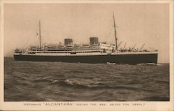 Motonave "Alcantara", Royal Mail Lines. Postcard