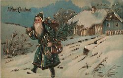A Merry Christmas (Reproduction) Postcard