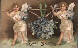 Love's Greeting Cupid Ellen Clapsaddle Postcard Postcard Postcard