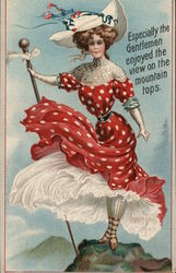 Especially The Gentlemen Enjoyed The View On The Mountain Tops Postcard