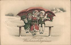 Hersliche Weinachtsgrusse Postcard