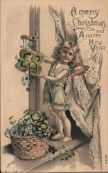 A Merry Christmas and A Happy New Year Postcard