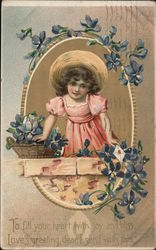 To fill your heart with Joy and bliss, Love's greeting, dear, I send with this. Postcard