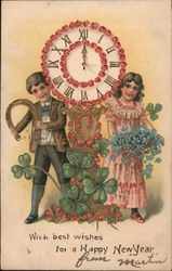 With Best Wishes for a Happy New Year Postcard
