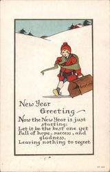 New Year Greeting: Now The New Year Is Just Starting; Let It Be The Best One Yet Postcard