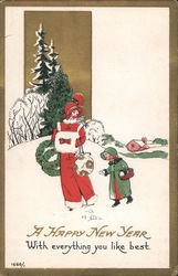 A Happy New Year With Everything You Like Best Postcard