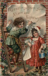 Greetings From Your Niece And Nephew Postcard