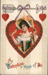 My Valentine Think of Me Postcard
