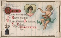 Cupid being asked one day, True Beauty To Define Postcard Postcard Postcard