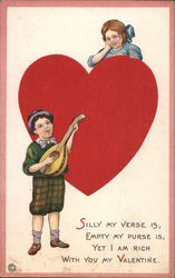 Silly My Verse Is, Empty My Purse Is, Yet I Am Rich With You My Valentine Postcard