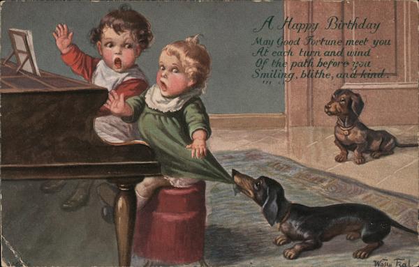 A Happy Birthday Dachshunds