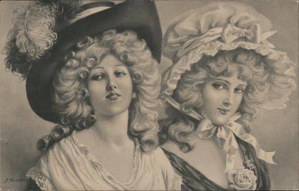 Two Women, Big Hats, Austria