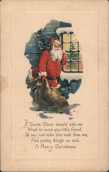 If Santa Claus Should Ask Me, What To Send You, Little Friend, I'd Say Just Take This Wish From Me Postcard Postcard Postcard