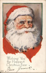 Wishing You the Happiest Christmas Ever Santa Claus Postcard Postcard Postcard