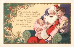 Christmas greeting with Santa Postcard
