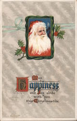 May Happiness and Joy Abide With You This Christmastide Postcard Postcard 