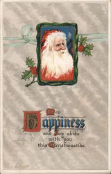 May Happiness and Joy Abide With You This Christmastide Postcard