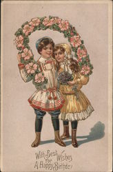 With Best Wishes For A Happy Birthday Postcard