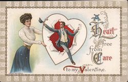 A Heart Free From Care To My Valentine Postcard