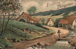 Frohliche Pfingsten (Happy Pentecost) Postcard