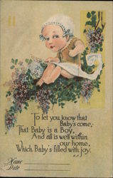 Birth Announcement Postcard