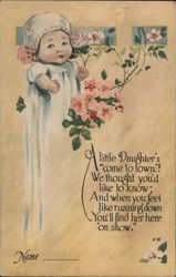 A Little Daughter's Come To Town Postcard
