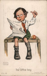 The Office Boy Children Katherine Gassaway Postcard Postcard Postcard