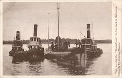 Tugs Warping the "Deutschland" to her dock in Baltimore Postcard