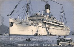 Lamport & Holt Line T.S.S. "Voltaire" Postcard