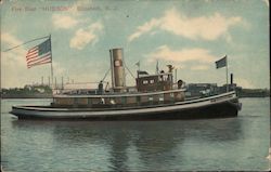 Fire Boat "HUDSON" Postcard