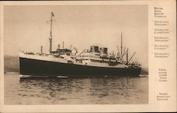 Royal Mail Motor Vessels, South American Service Postcard