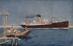 Steamer "City of Poona" Postcard