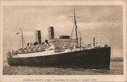 Canadian Pacific Liner "Duchess of Atholl" 20,000 Tons Postcard