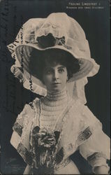 Pauline Lindstedt in "Mannen och hans öfverman" Postcard