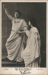 Miss Maud Jeffries and Mr. Wilson Barrett Actresses Postcard Postcard Postcard