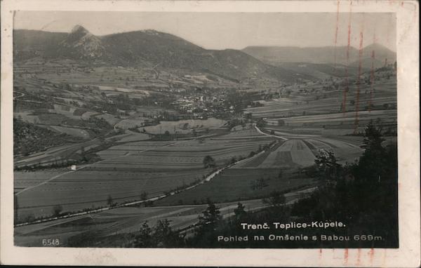 View of Omšenie Baba, Trenčianske Teplice Spa Slovakia