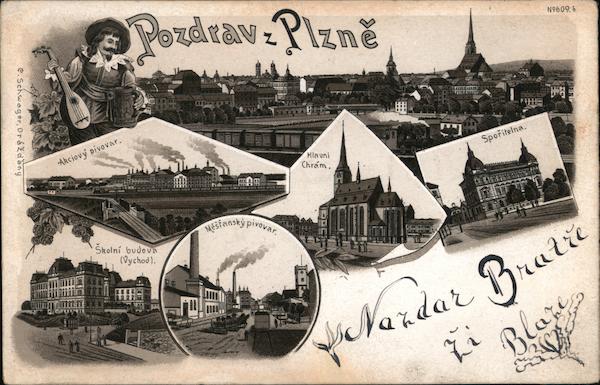 Greetings from Pilsen Czechoslovakia Eastern Europe