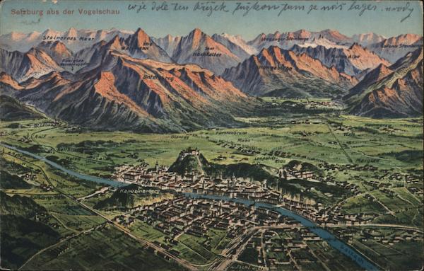 Salzburg from above Austria