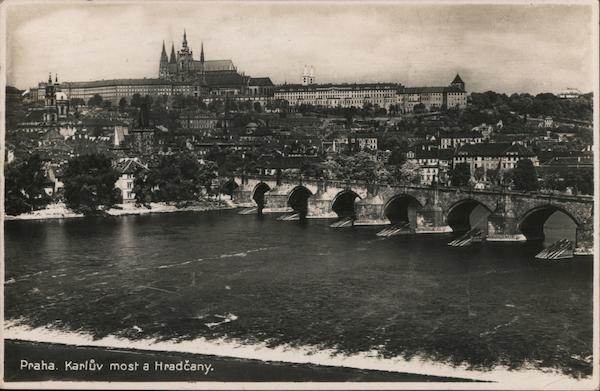 Praha. The Charles Bridge and the Castle. Prague Czech Republic
