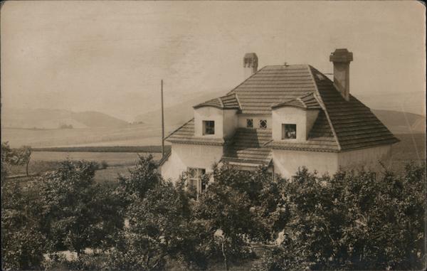 Local picture of a house in nature Czechoslovakia Eastern Europe