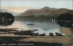 Boat Landing, Derwentwater England Postcard Postcard Postcard