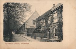 Grammar School, Grantham. Postcard