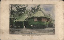 A rural home in the Philippines. Postcard