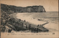La Plage Par un Gros Temps. - The Beach by Rough Seas Postcard