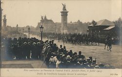Defile de lArtillerie Francaise devant le catafalque (French Artillery parade in front of the catafalque) Postcard