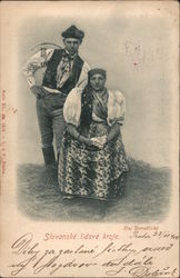 Slovenské ľudové kroje Postcard